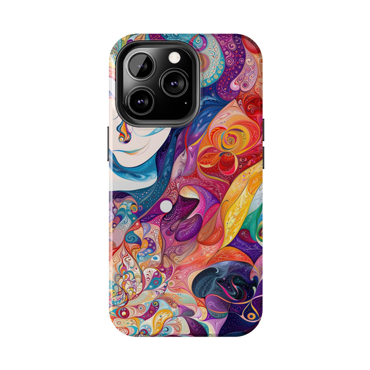 Psychedelic Dream Faces - Tough Phone Case - Phone Case - g(0D·IO) - iPhone 13 Mini - -