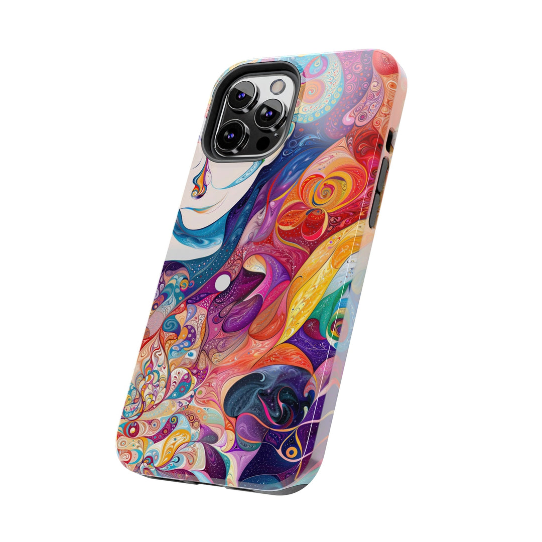 Psychedelic Dream Faces - Tough Phone Case - Phone Case - g(0D·IO) - iPhone 13 Mini - -