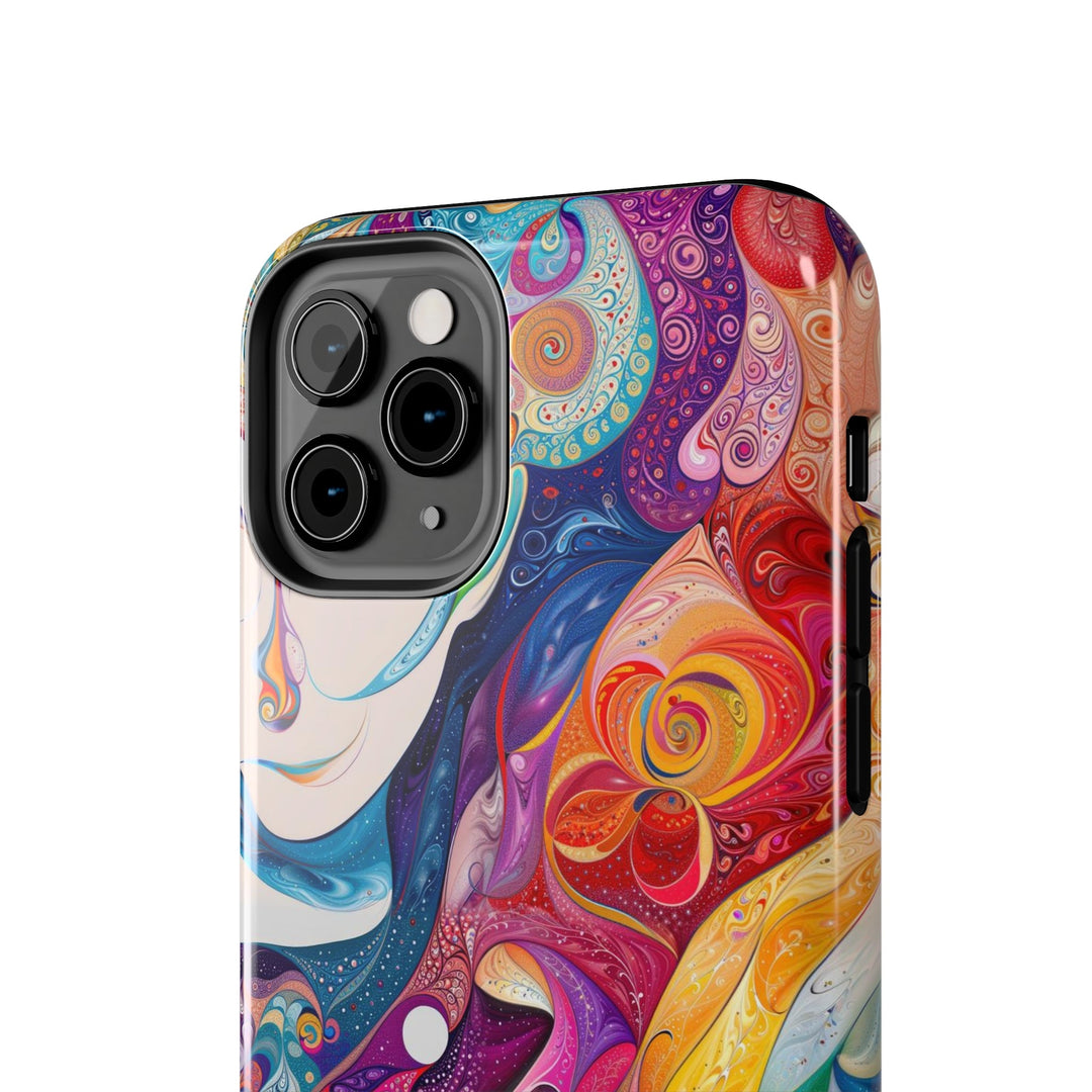 Psychedelic Dream Faces - Tough Phone Case - Phone Case - g(0D·IO) - iPhone 13 Mini - -