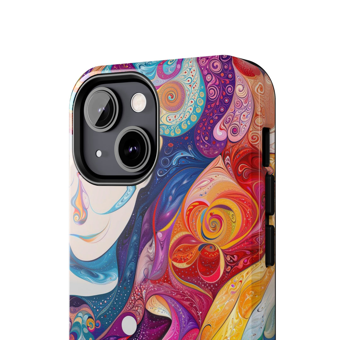 Psychedelic Dream Faces - Tough Phone Case - Phone Case - g(0D·IO) - iPhone 13 Mini - -