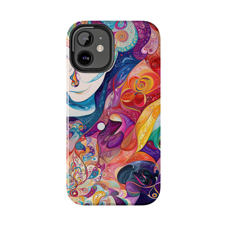 Psychedelic Dream Faces - Tough Phone Case - Phone Case - g(0D·IO) - iPhone 13 Mini - -