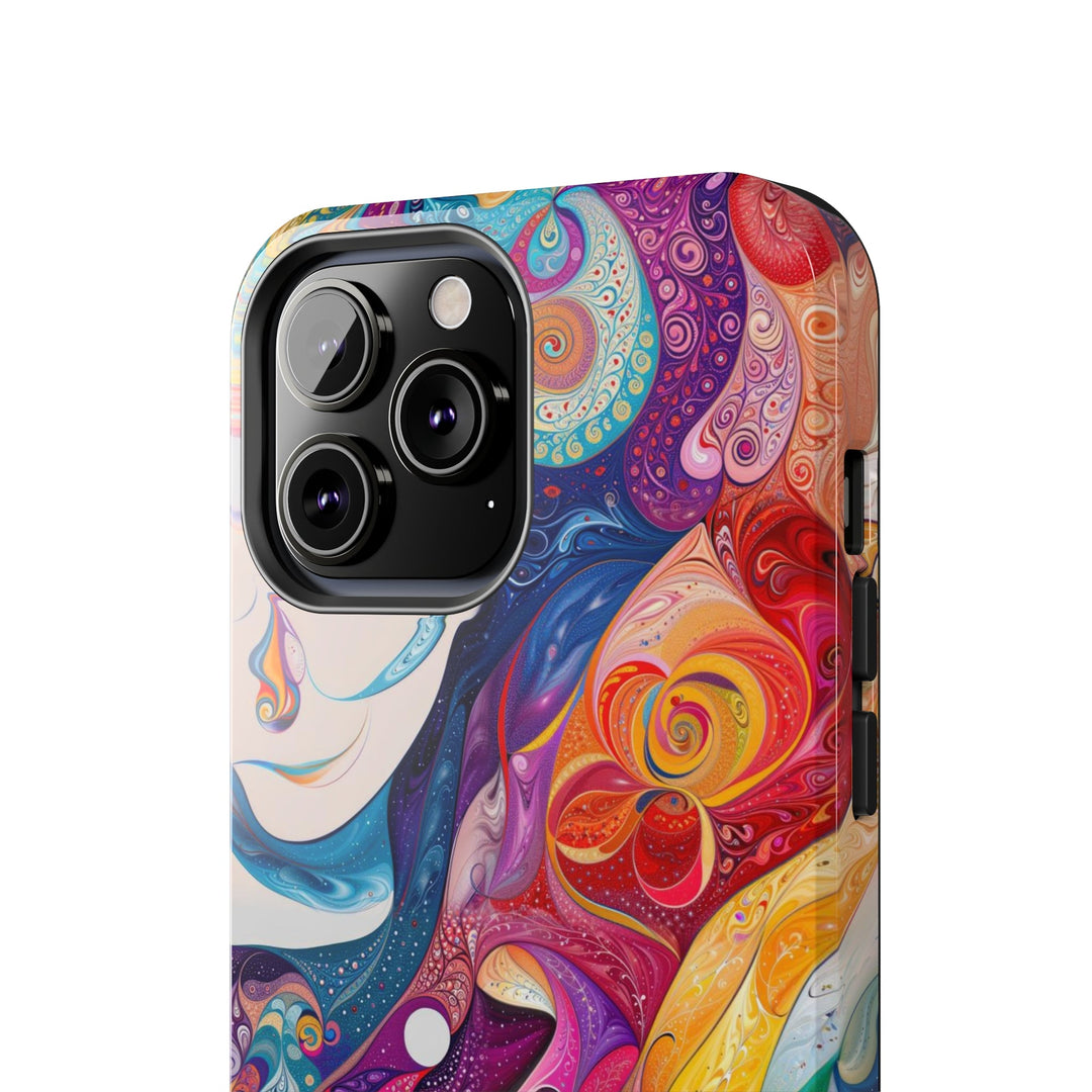Psychedelic Dream Faces - Tough Phone Case - Phone Case - g(0D·IO) - iPhone 13 Mini - -