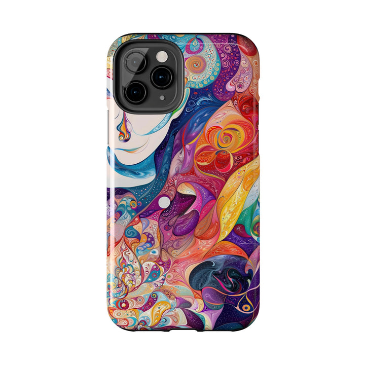 Psychedelic Dream Faces - Tough Phone Case - Phone Case - g(0D·IO) - iPhone 13 Mini - -