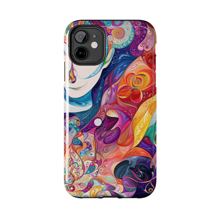 Psychedelic Dream Faces - Tough Phone Case - Phone Case - g(0D·IO) - iPhone 13 Mini - -