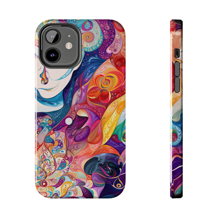 Psychedelic Dream Faces - Tough Phone Case - Phone Case - g(0D·IO) - iPhone 12 - -