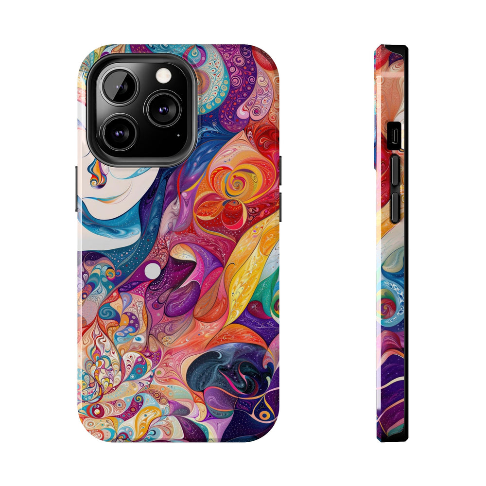 Psychedelic Dream Faces - Tough Phone Case - Phone Case - g(0D·IO) - iPhone 13 Pro - -