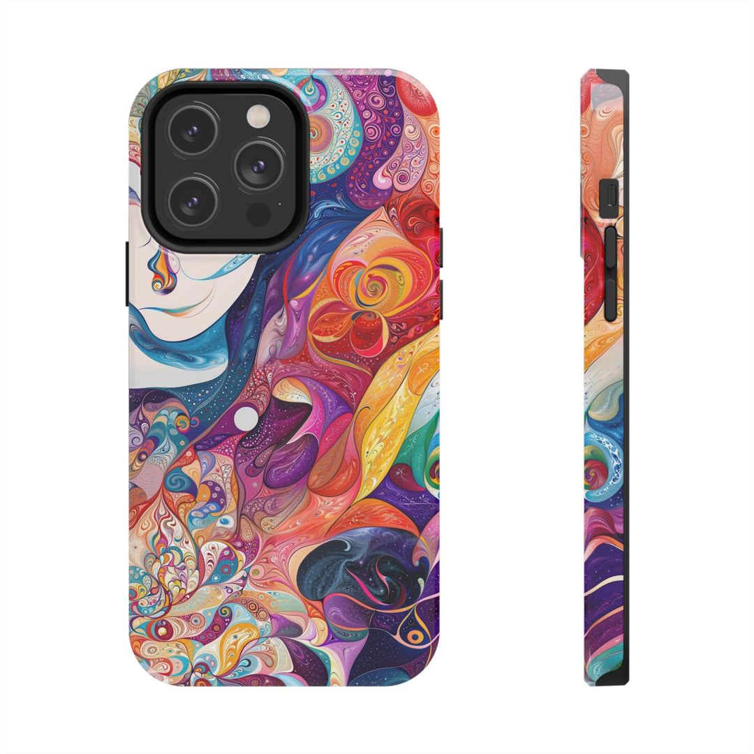 Psychedelic Dream Faces - Tough Phone Case - Phone Case - g(0D·IO) - iPhone 14 Pro Max - -