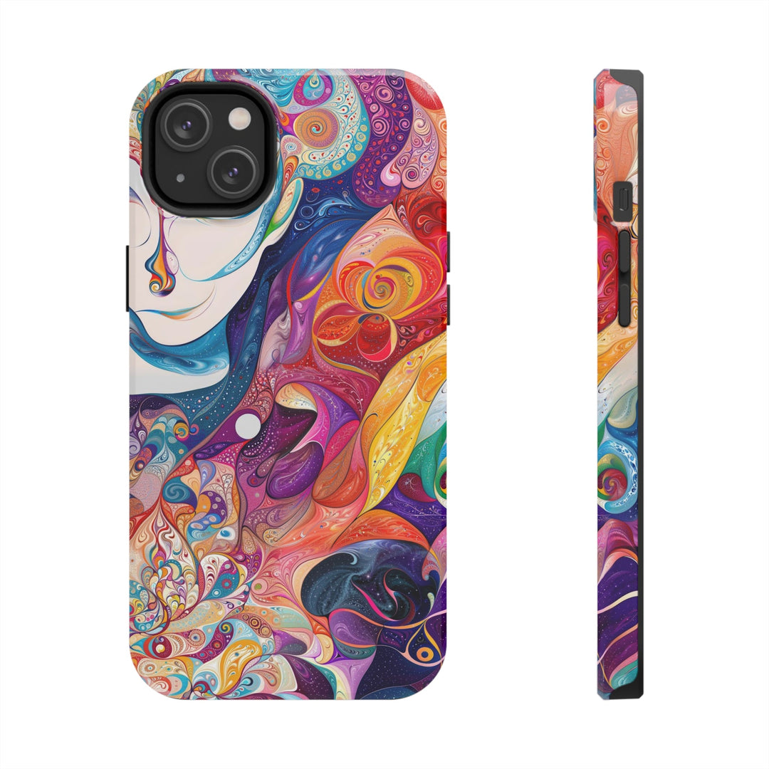 Psychedelic Dream Faces - Tough Phone Case - Phone Case - g(0D·IO) - iPhone 14 Plus - -