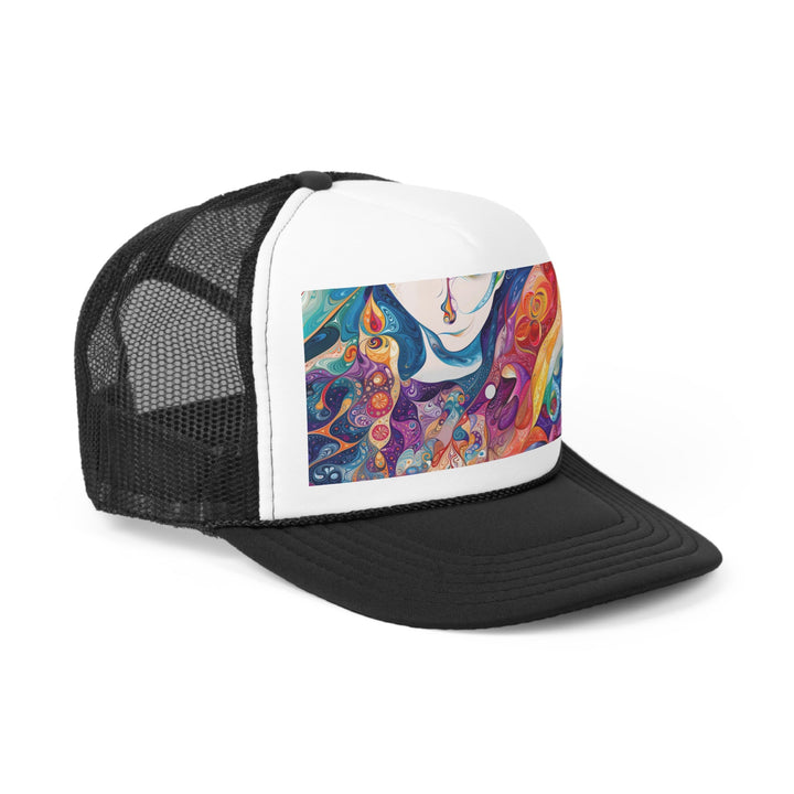 Psychedelic Dream Faces - Trucker Hat - Hats - g(0D·IO) - Pink - One size -