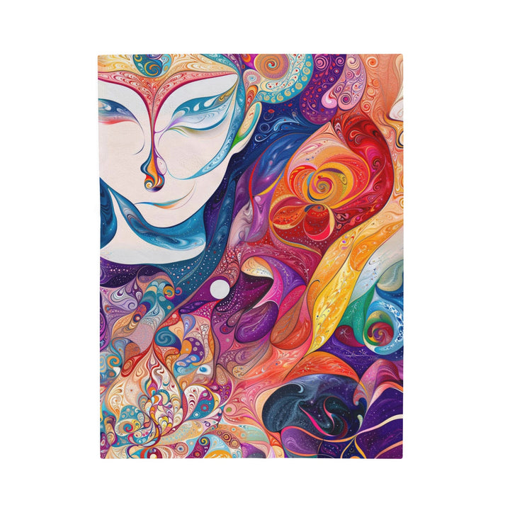 Psychedelic Dream Faces - Velveteen Plush Blanket - All Over Prints - g(0D·IO) - 30" × 40" - -