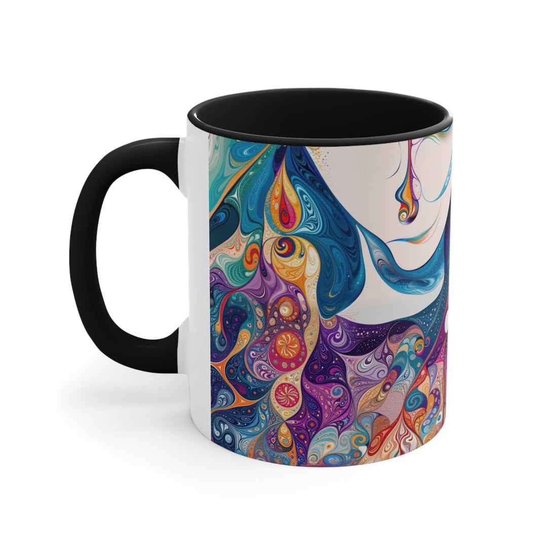 Psychedelic Dreamy Harmony - Accent Coffee Mug - Mug - g(0D·IO) - Pink - 11oz -