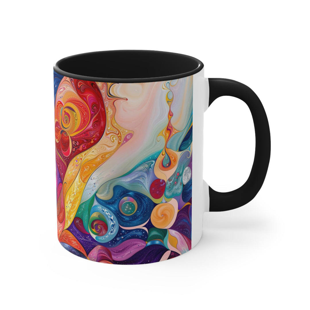 Psychedelic Dreamy Harmony - Accent Coffee Mug - Mug - g(0D·IO) - Pink - 11oz -