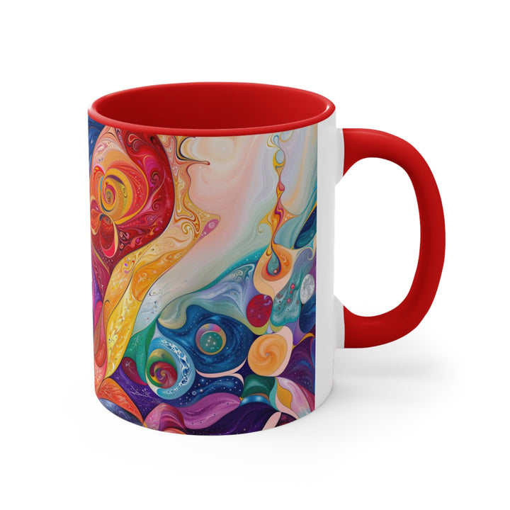 Psychedelic Dreamy Harmony - Accent Coffee Mug - Mug - g(0D·IO) - Pink - 11oz -