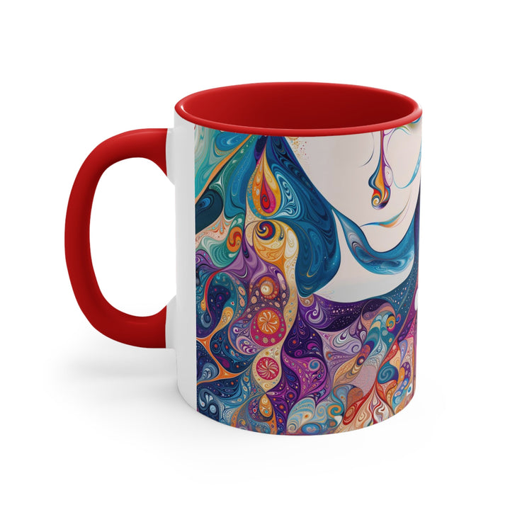 Psychedelic Dreamy Harmony - Accent Coffee Mug - Mug - g(0D·IO) - Pink - 11oz -