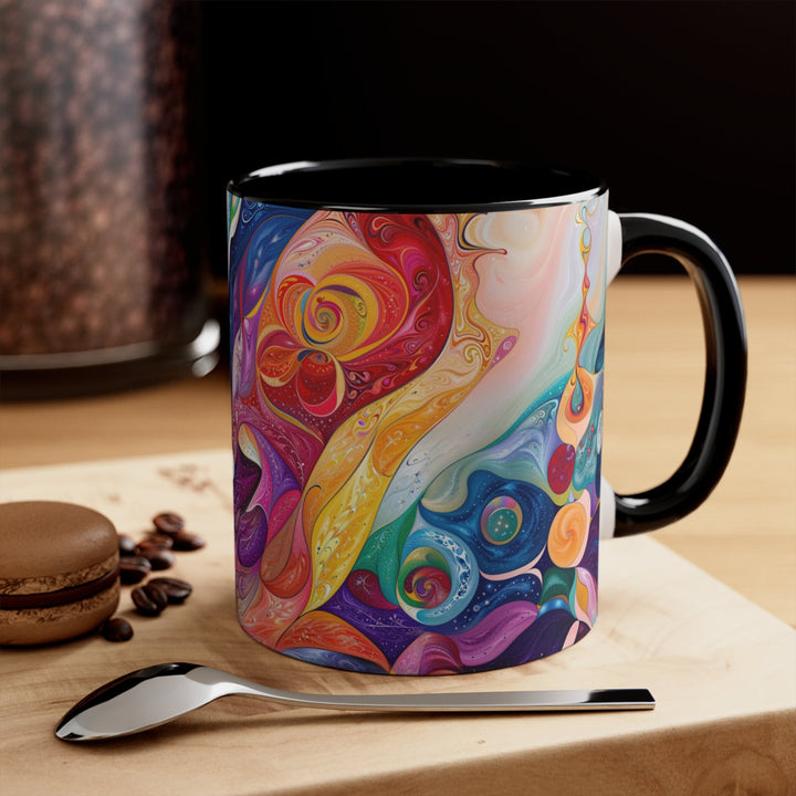 Psychedelic Dreamy Harmony - Accent Coffee Mug - Mug - g(0D·IO) - Pink - 11oz -