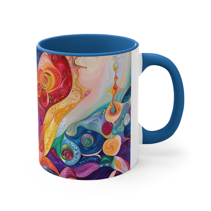 Psychedelic Dreamy Harmony - Accent Coffee Mug - Mug - g(0D·IO) - Pink - 11oz -