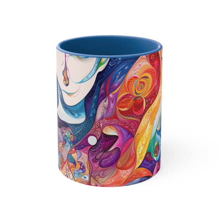 Psychedelic Dreamy Harmony - Accent Coffee Mug - Mug - g(0D·IO) - Blue - 11oz -