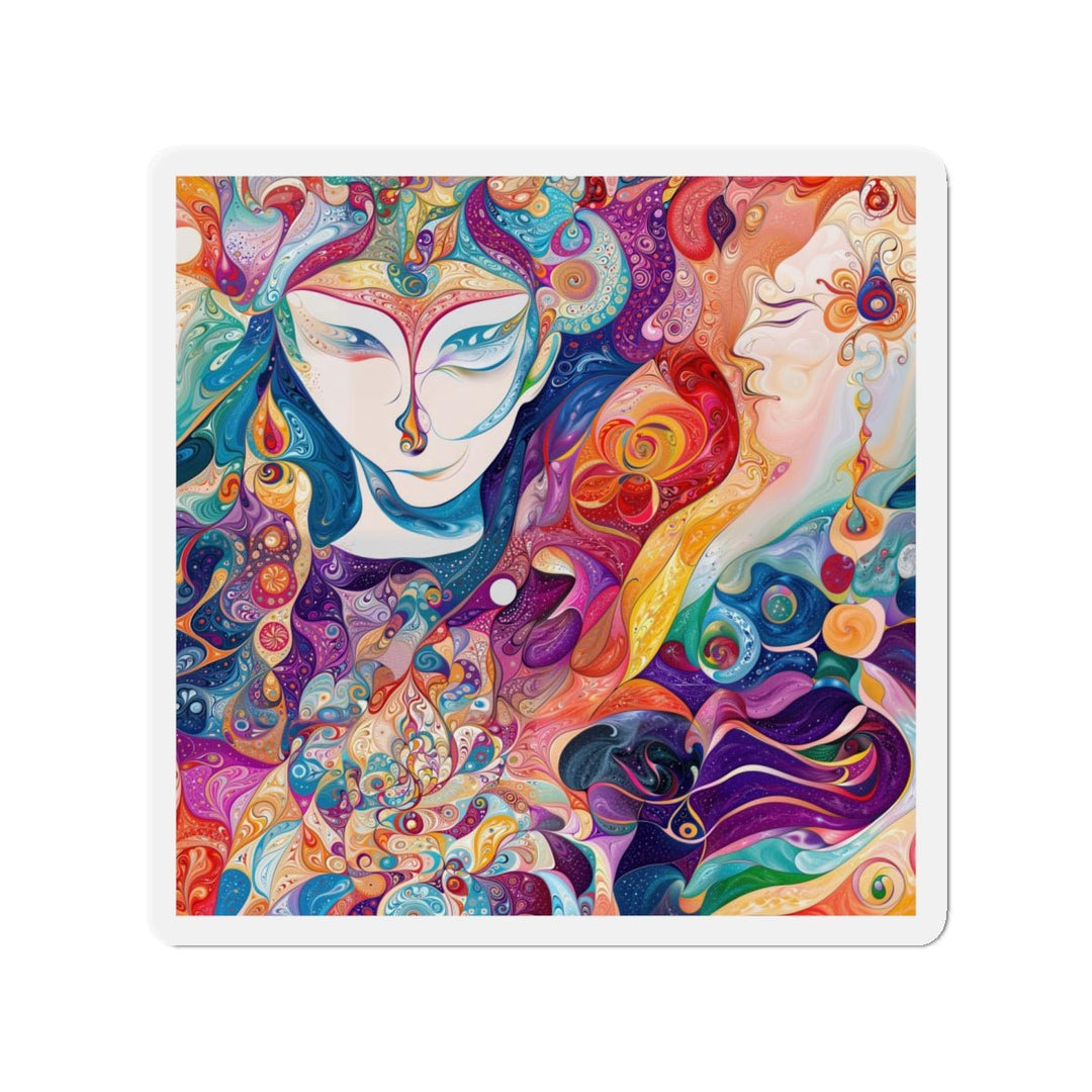 Psychedelic Dreamy Harmony - Die-cut Magnet - Home Decor - g(0D·IO) - 6 × 6" - Die-Cut - 1 pc