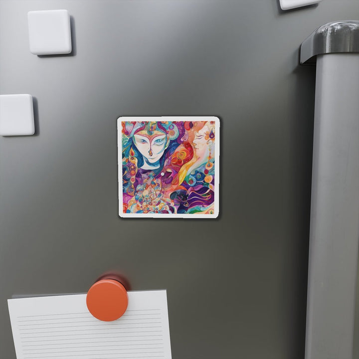 Psychedelic Dreamy Harmony - Die-cut Magnet - Home Decor - g(0D·IO) - 6 × 6" - Die-Cut - 1 pc