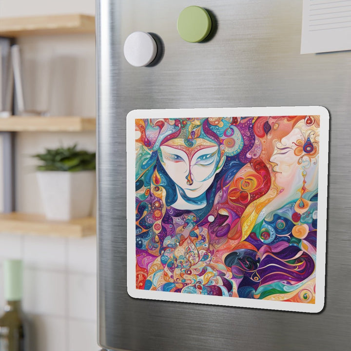 Psychedelic Dreamy Harmony - Die-cut Magnet - Home Decor - g(0D·IO) - 6 × 6" - Die-Cut - 1 pc