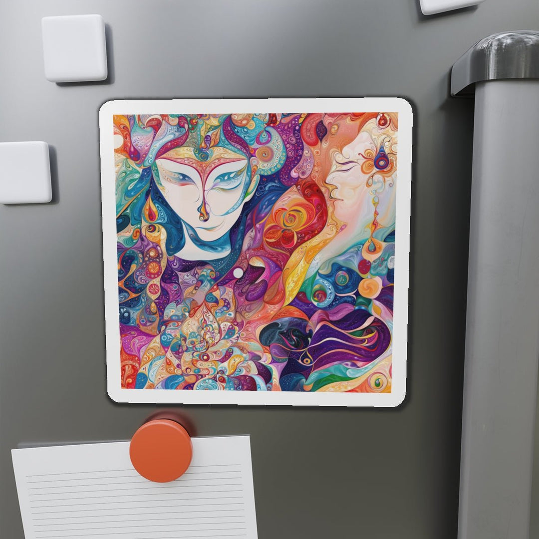 Psychedelic Dreamy Harmony - Die-cut Magnet - Home Decor - g(0D·IO) - 6 × 6" - Die-Cut - 1 pc