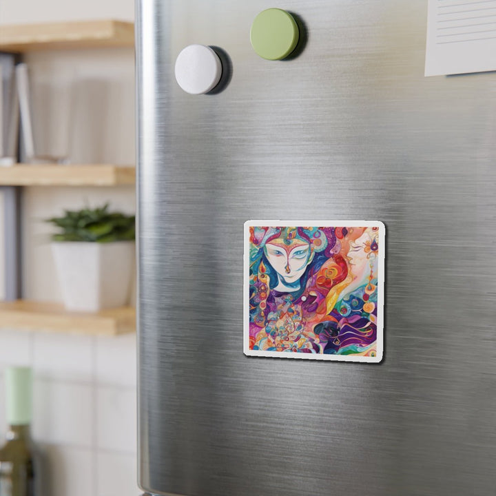 Psychedelic Dreamy Harmony - Die-cut Magnet - Home Decor - g(0D·IO) - 6 × 6" - Die-Cut - 1 pc