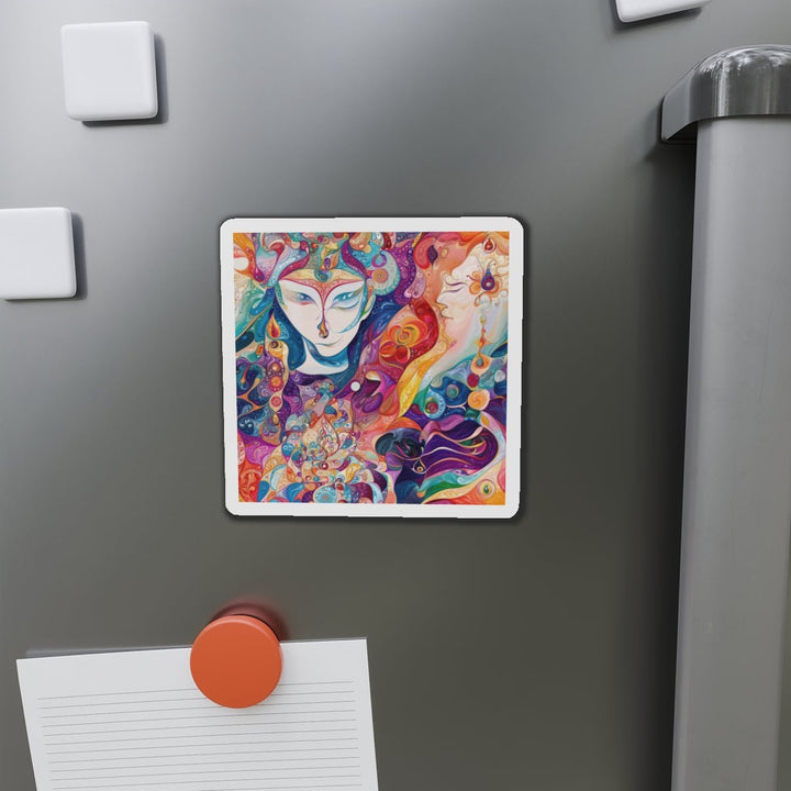 Psychedelic Dreamy Harmony - Die-cut Magnet - Home Decor - g(0D·IO) - 6 × 6" - Die-Cut - 1 pc