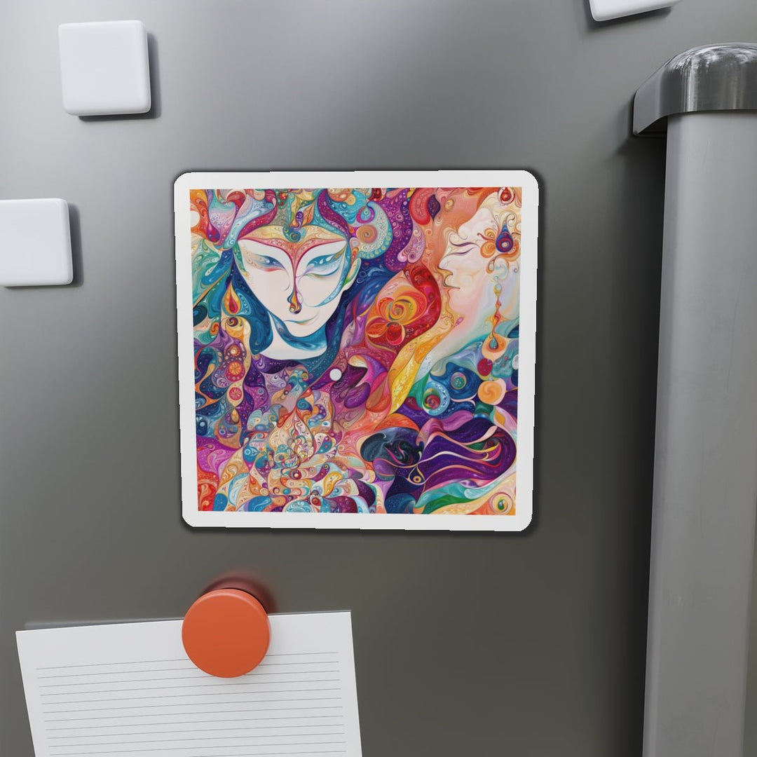 Psychedelic Dreamy Harmony - Die-cut Magnet - Home Decor - g(0D·IO) - 6 × 6" - Die-Cut - 1 pc