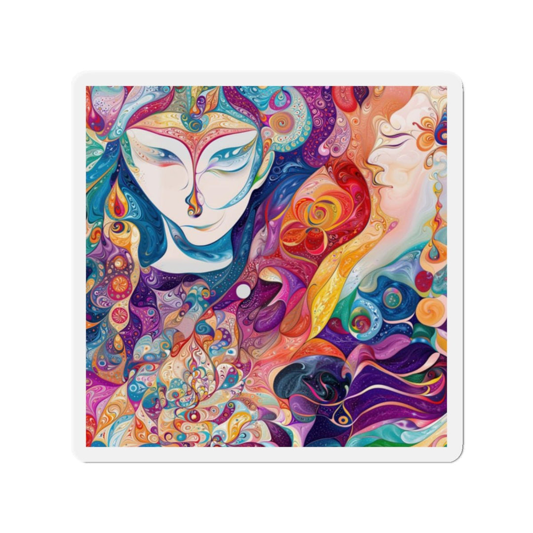 Psychedelic Dreamy Harmony - Die-cut Magnet - Home Decor - g(0D·IO) - 2" x 2" - Die-Cut - 1 pc