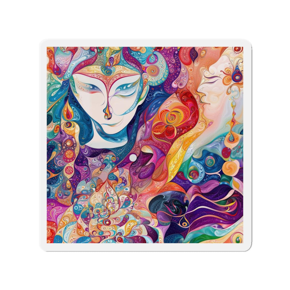 Psychedelic Dreamy Harmony - Die-cut Magnet - Home Decor - g(0D·IO) - 3" x 3" - Die-Cut - 1 pc