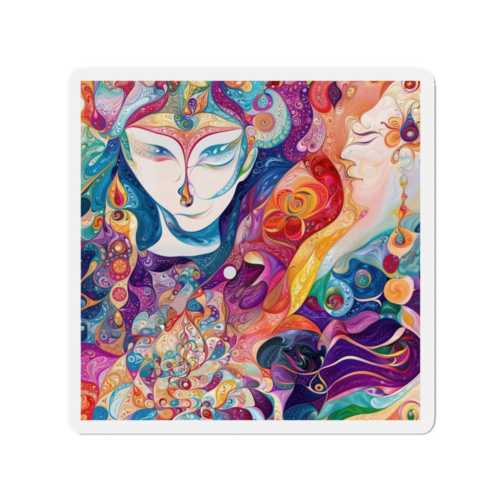 Psychedelic Dreamy Harmony - Die-cut Magnet - Home Decor - g(0D·IO) - 3" x 3" - Die-Cut - 1 pc