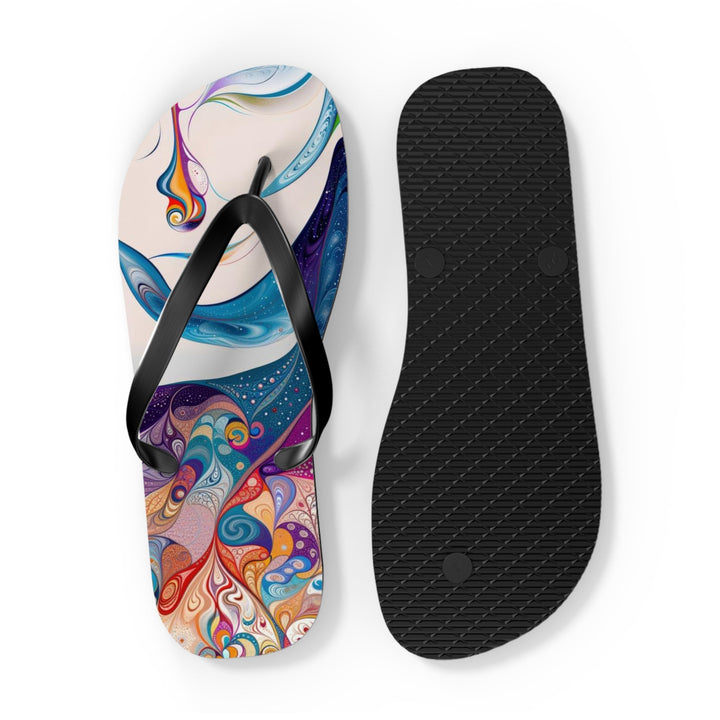 Psychedelic Dreamy Harmony - Flip Flops - Shoes - g(0D·IO) - XL - Black sole -