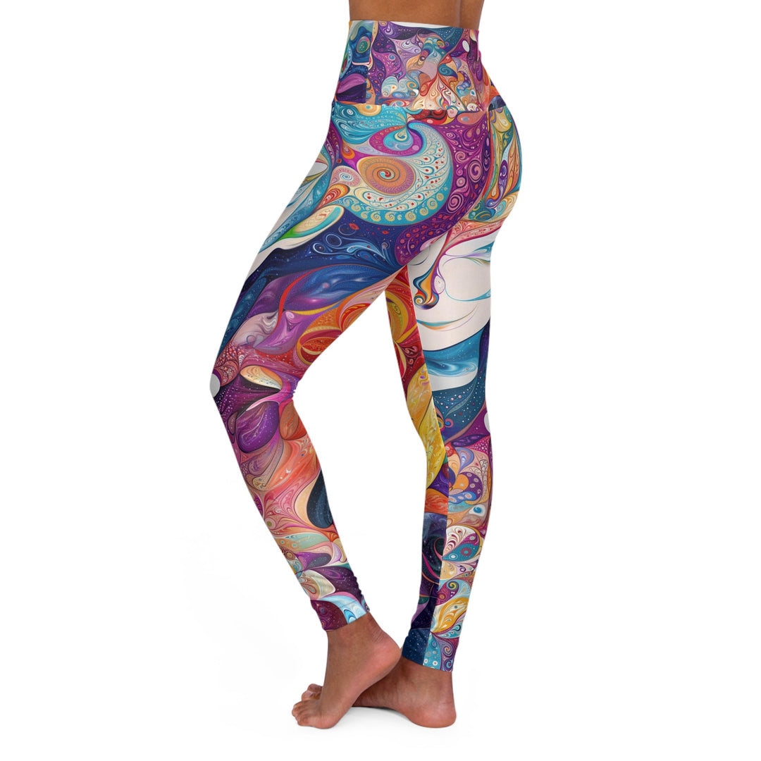 Psychedelic Dreamy Harmony - High Waisted AOP Yoga Leggings - All Over Prints - g(0D·IO) - XS - -