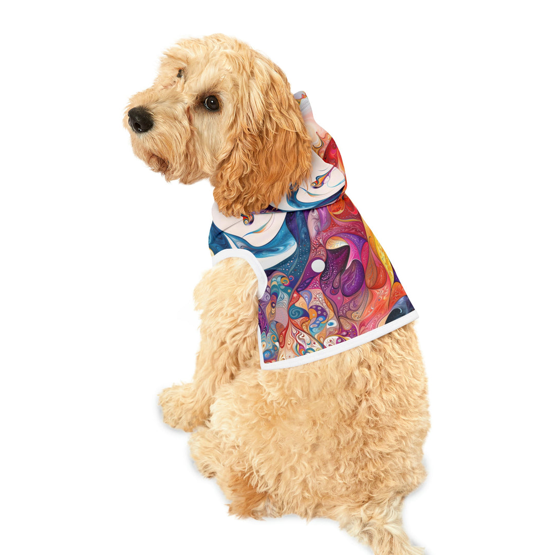 Psychedelic Dreamy Harmony - Pet Hoodie - Pets - g(0D·IO) - XXS - Black Rib -