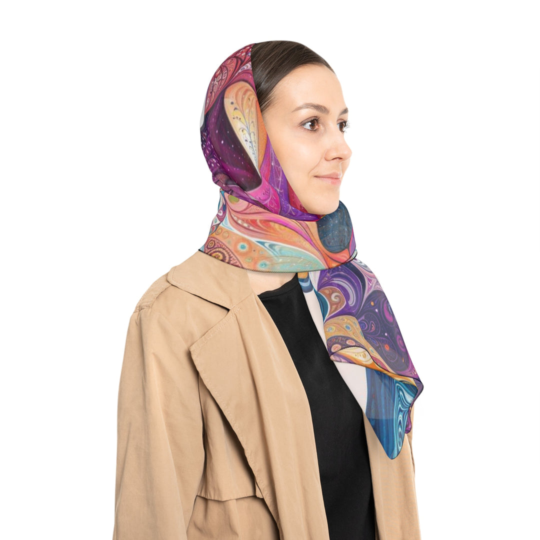 Psychedelic Dreamy Harmony - Poly Scarf - Accessories - g(0D·IO) - Poly chiffon - 50" × 50" -