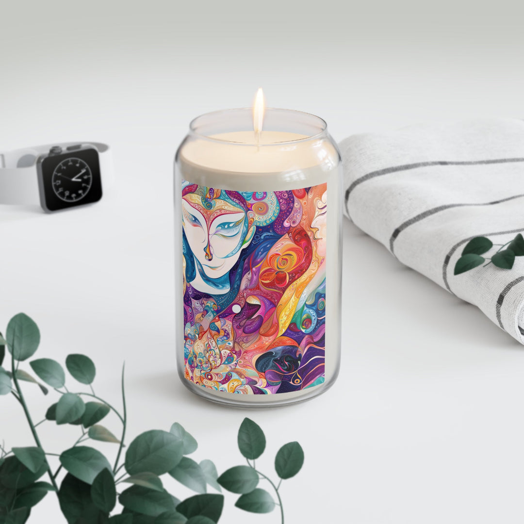 Psychedelic Dreamy Harmony - Scented Candle - Home Decor - g(0D·IO) - Vanilla Bean - 13.75oz -