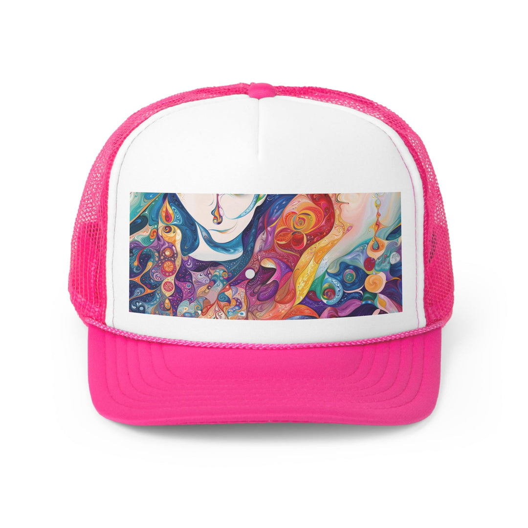 Psychedelic Dreamy Harmony - Trucker Hat - Hats - g(0D·IO) - Pink - One size -