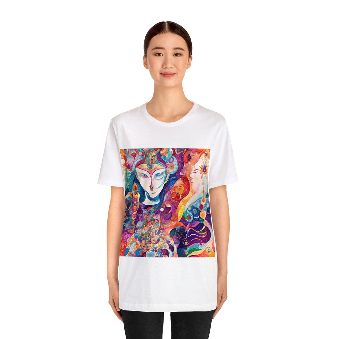 Psychedelic Dreamy Harmony - Unisex Jersey Short Sleeve Tee - T-Shirt - g(0D·IO) - Black - S -