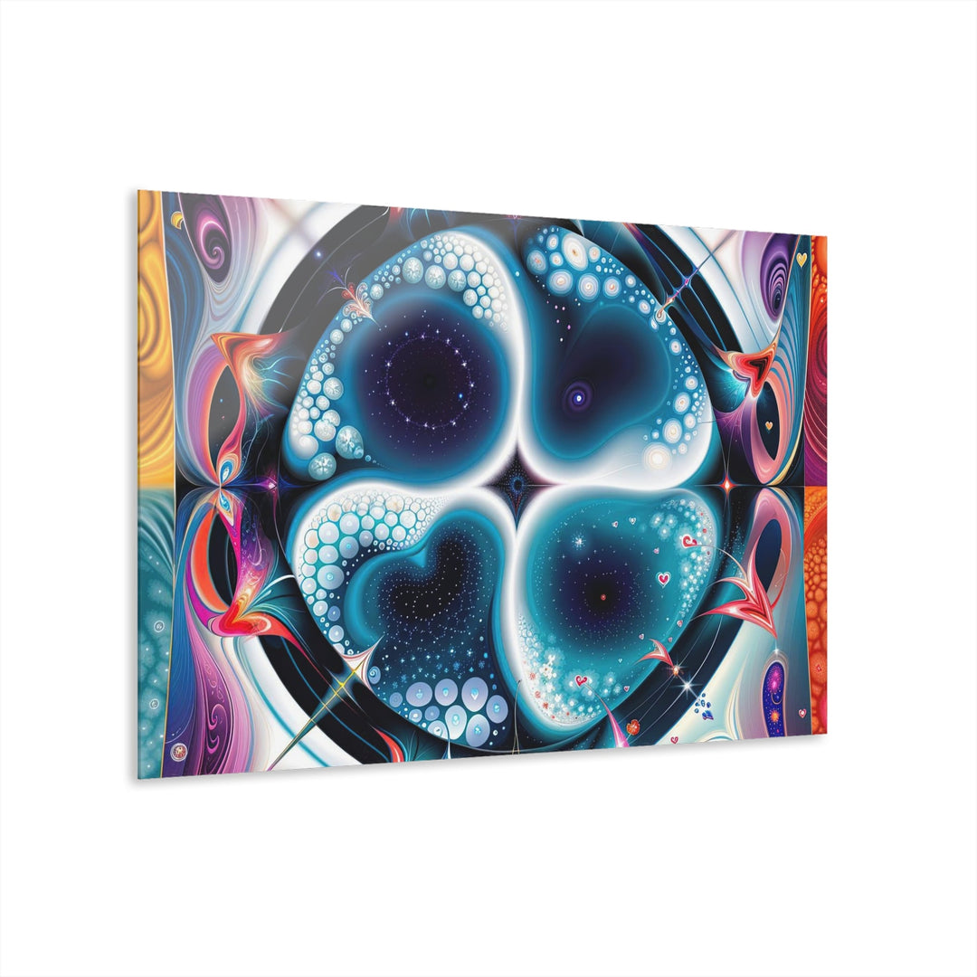 Psychedelic Fractal Blossom - Acrylic Prints (French Cleat Hanging) - Home Decor - g(0D·IO) - 36" x 24" (Horizontal) - 0.25'' -