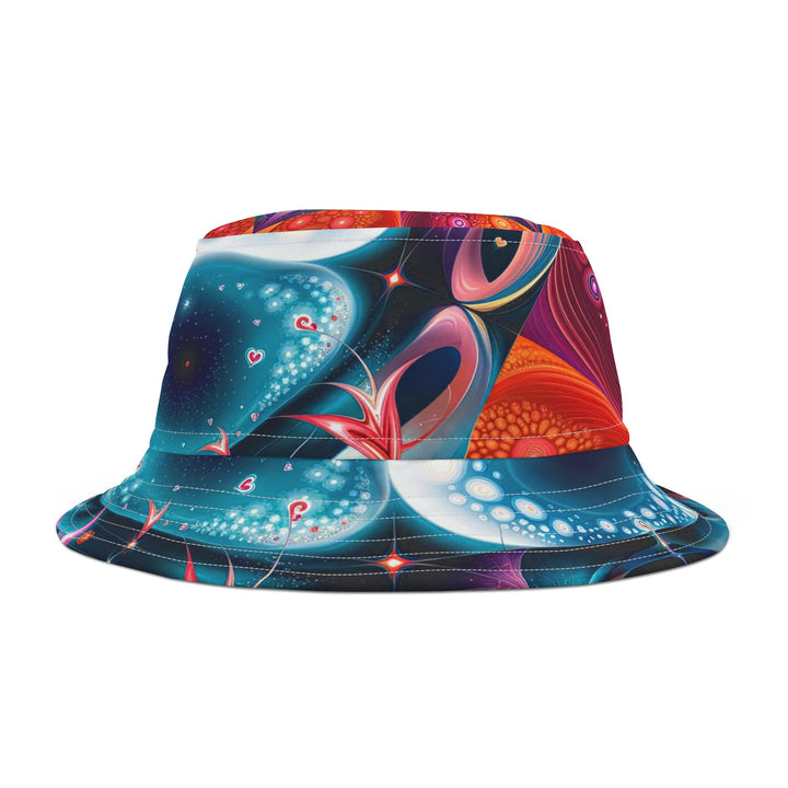 Psychedelic Fractal Blossom - Bucket Hat - Hats - g(0D·IO) - Large - White stitching -