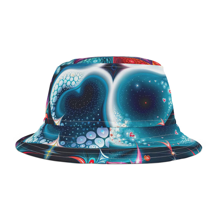 Psychedelic Fractal Blossom - Bucket Hat - Hats - g(0D·IO) - Large - White stitching -