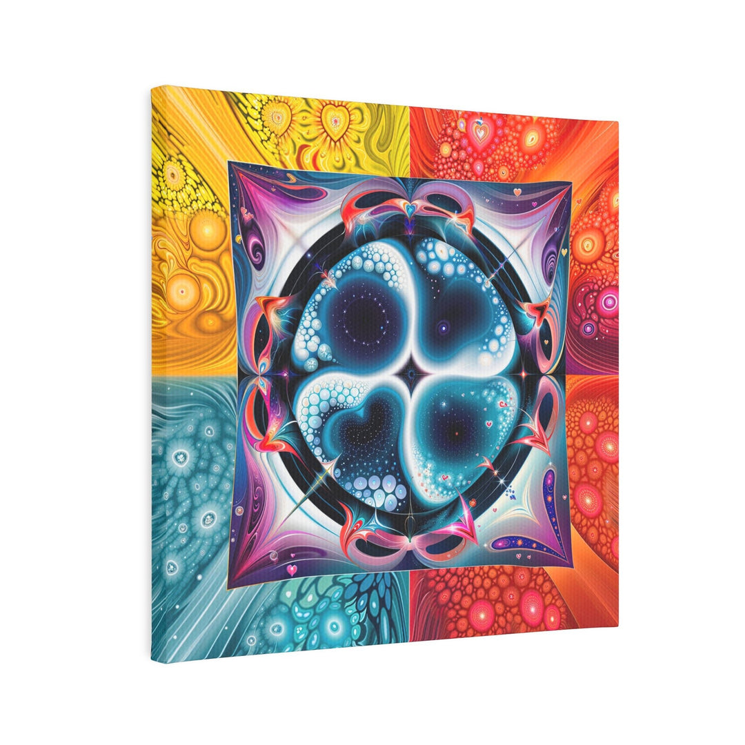 Psychedelic Fractal Blossom - Canvas Photo Tile - Canvas - g(0D·IO) - 8" x 8" (Square) - 0.5" -