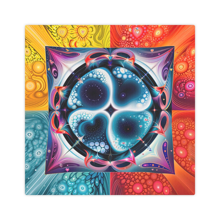 Psychedelic Fractal Blossom - Canvas Photo Tile - Canvas - g(0D·IO) - 8" x 8" (Square) - 0.5" -