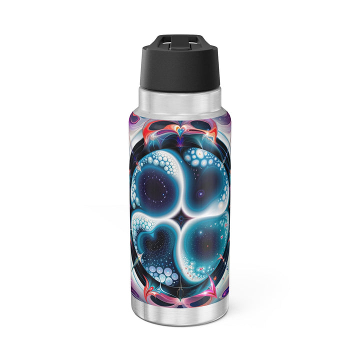 Psychedelic Fractal Blossom - Gator Tumbler 32oz - Mug - g(0D·IO) - Silver - 32oz -