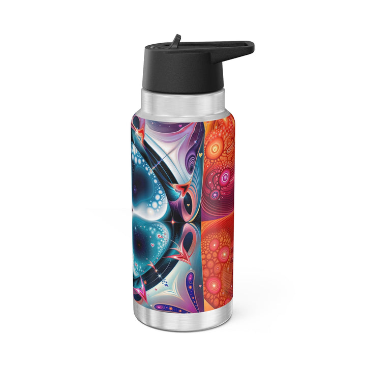 Psychedelic Fractal Blossom - Gator Tumbler 32oz - Mug - g(0D·IO) - Silver - 32oz -