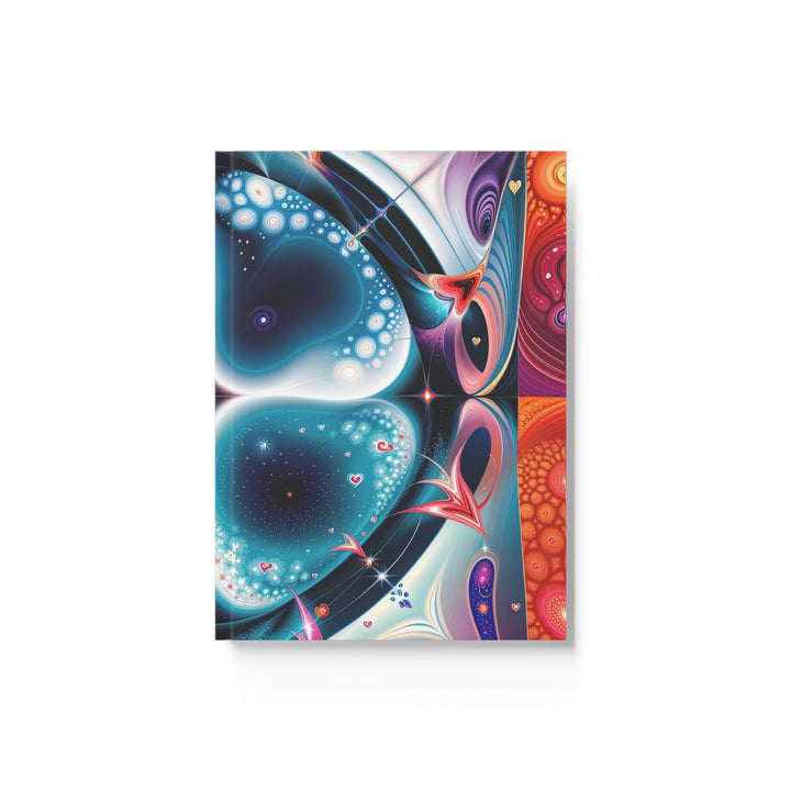 Psychedelic Fractal Blossom - Hard Backed Journal - Paper products - g(0D·IO) - Graph - A5 - White