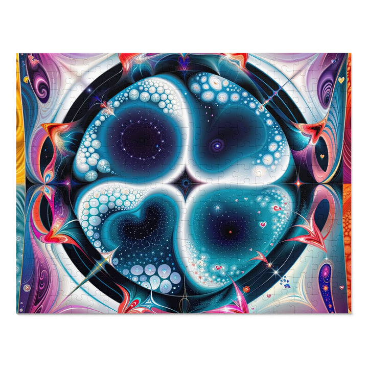 Psychedelic Fractal Blossom - Jigsaw Puzzle (100, 252, 500, 1000 pieces) - Puzzle - g(0D·IO) - 14" × 11" (252 pcs) - -