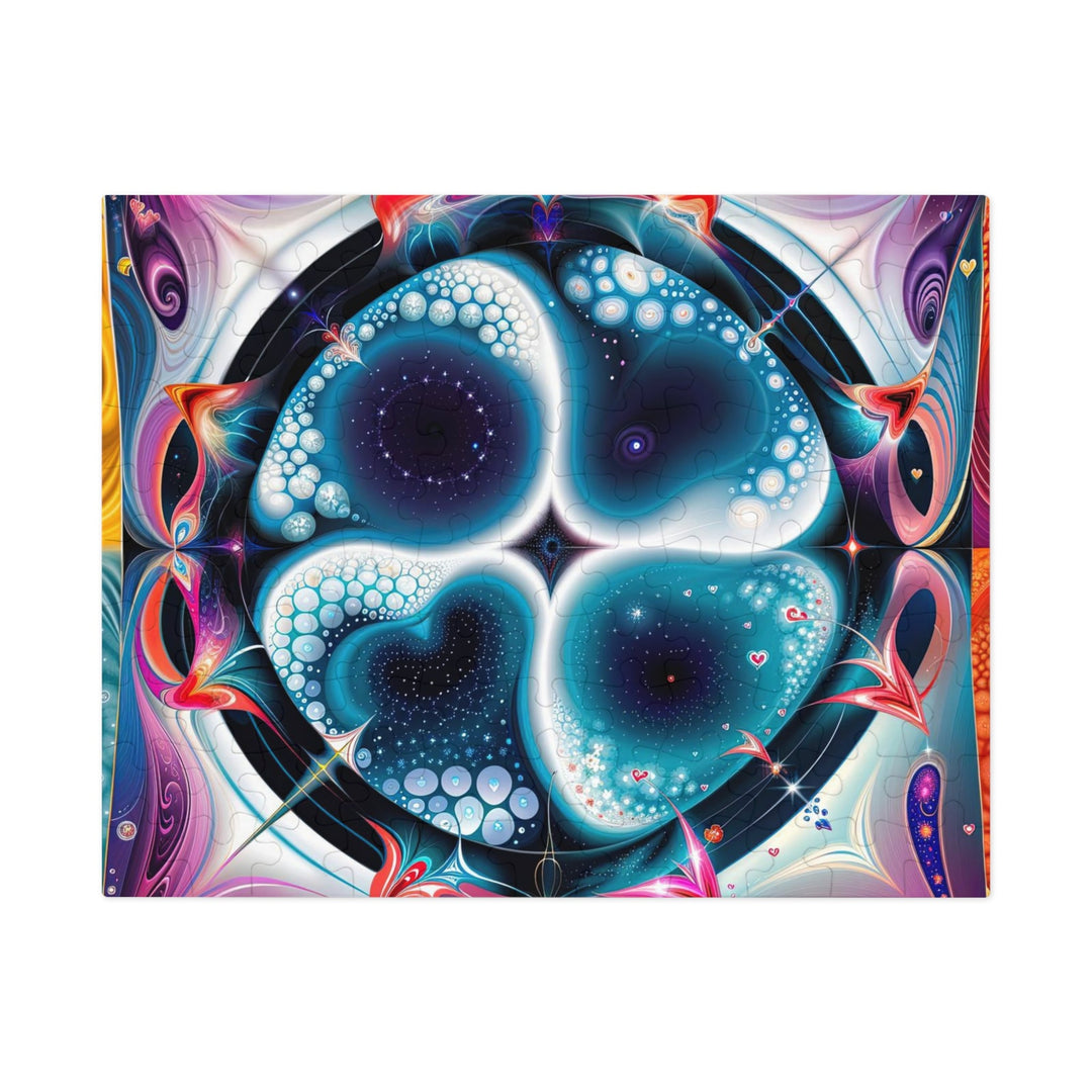 Psychedelic Fractal Blossom - Jigsaw Puzzle (100, 252, 500, 1000 pieces) - Puzzle - g(0D·IO) - 9.6" × 8" (110 pcs) - -