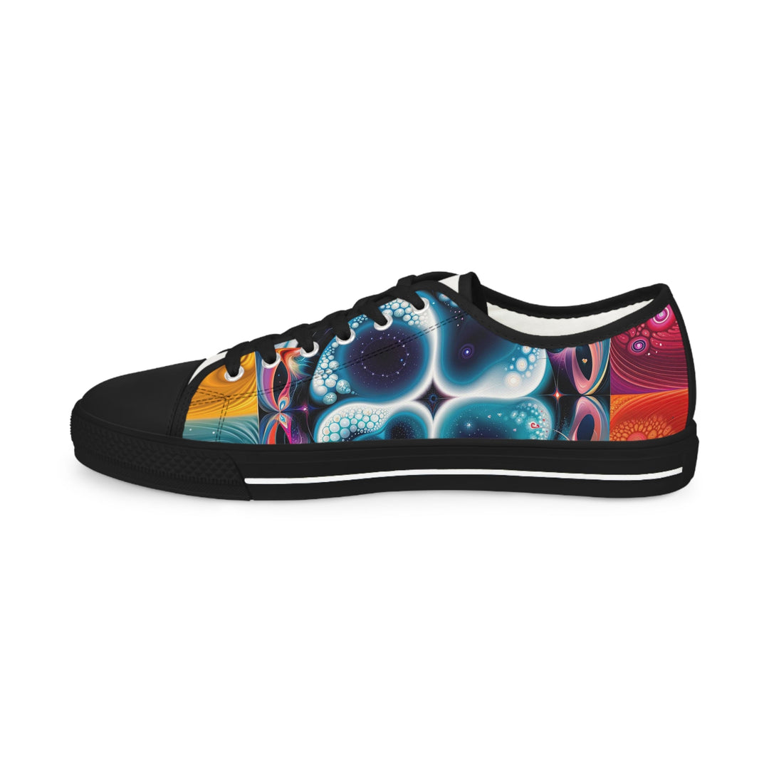 Psychedelic Fractal Blossom - Men's Lowtop Sneakers - Shoes - g(0D·IO) - US 5 - Black sole -