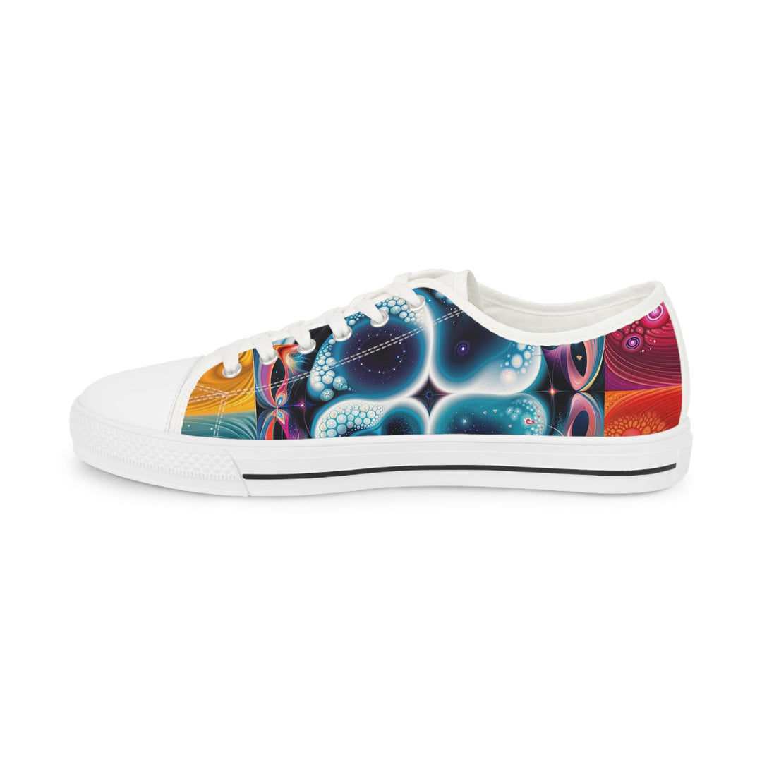 Psychedelic Fractal Blossom - Men's Lowtop Sneakers - Shoes - g(0D·IO) - US 5 - Black sole -